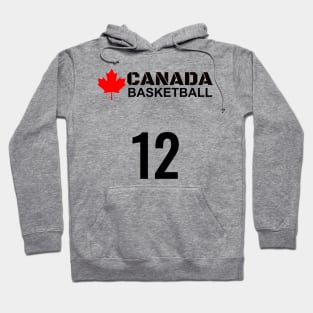 Canada Basketball Number 12 Design Gift Idea Hoodie